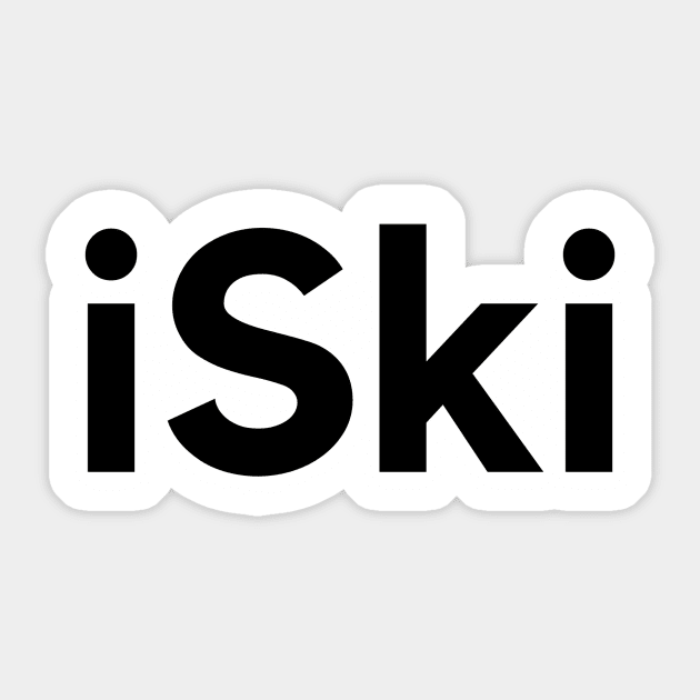 iSki Sticker by MessageOnApparel